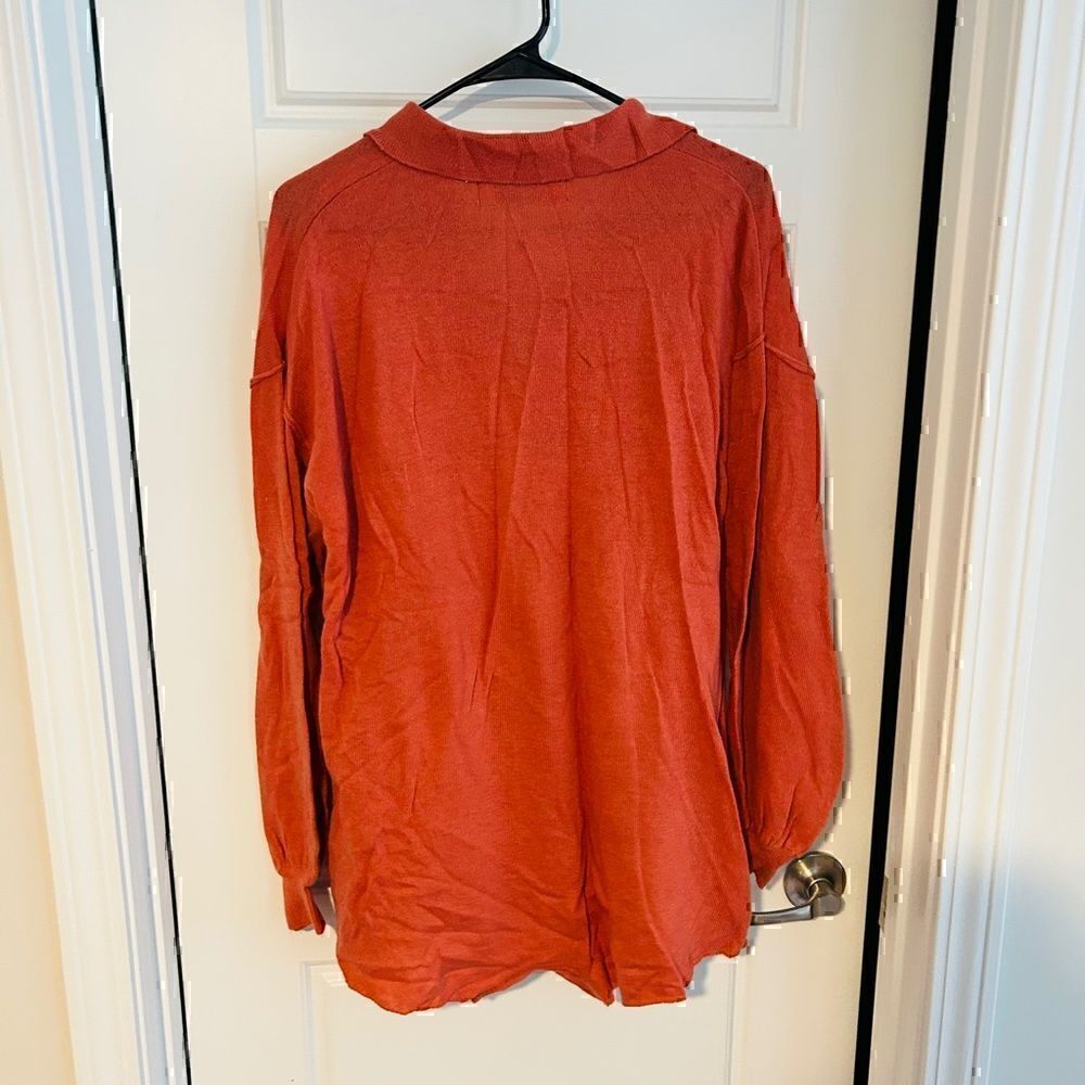 Free People Sweater Romper - Color is Grapefruit - Picture 7 of 7